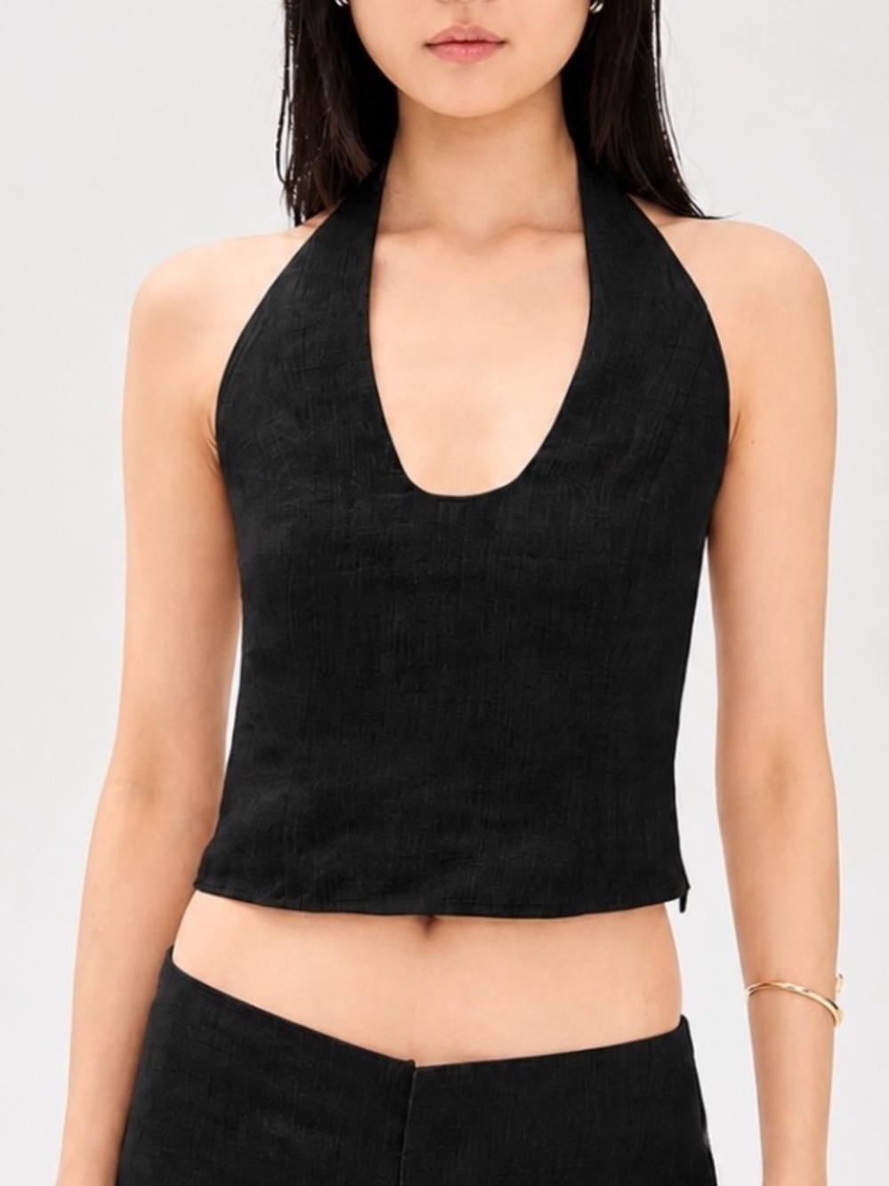 Reformation Sasha Linen Halter Top, NEW